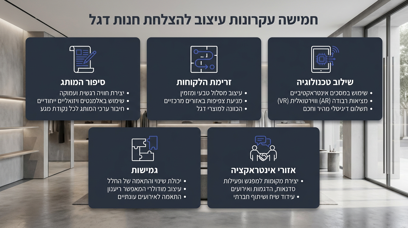 חמישה עקרונות תכנון קריטיים לעיצוב חנות דגל מוצלחת