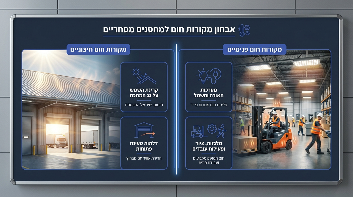 אבחון מקור החום במחסן – חיצוני או פנימי