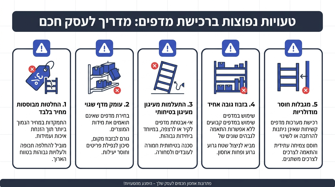 הטעויות הנפוצות בקניית מערכת מדפים למחסן וכיצד להימנע מהן