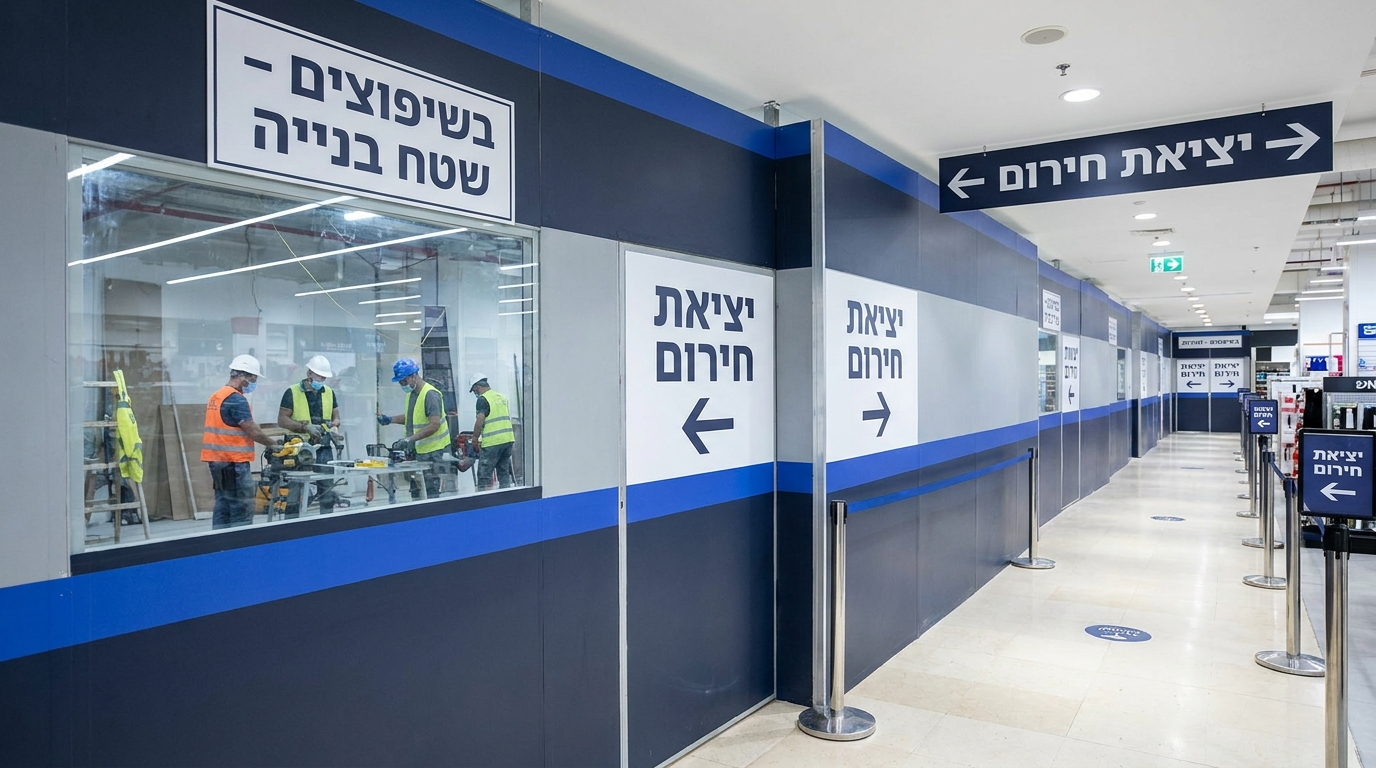 בטיחות לקוחות ועובדים בזמן שיפוץ חנות פעילה