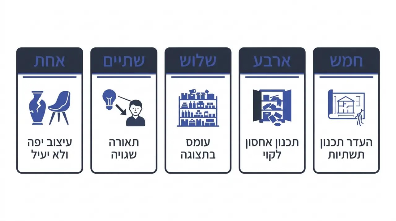 חמש הטעויות הנפוצות בעיצוב חנויות והדרך להימנע מהן
