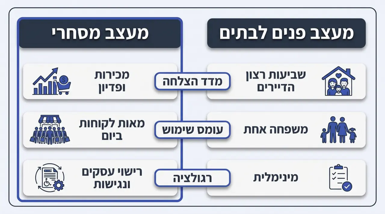 ההבדל בין מעצב פנים למעצב מסחרי - השוואת פרמטרים